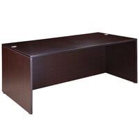 Boss N101-MOC Mocha Laminate Desk Shell - 71 inch x 36 inch x 29 inch