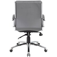 Boss B9476-GY Gray CaressoftPlus Executive Mid-Back Chair