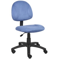 Boss B325-BE Blue Microfiber Perfect Posture Deluxe Office Task Chair