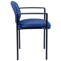 Boss B9501-BE Diamond Blue Stacking Chair with Arms