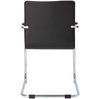 Boss B9530-4 Black Vinyl Side Chair with Chrome Frame - 4/Pack