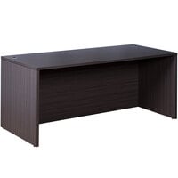 Boss N101-DW Driftwood Laminate Desk Shell - 71 inch x 36 inch x 29 inch