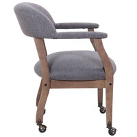 Boss B9545DW-SG Slate Grey Linen Modern Captain's Chair with Casters