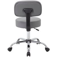 Boss Office B245-GY Gray Be Well Medical Professional Adjustable Stool with Back
