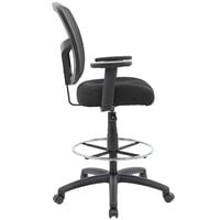 Boss B16021 Black Contract Mesh Drafting Stool with Footring