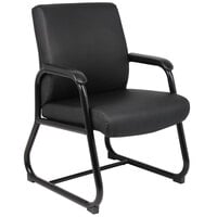 Boss B709 Black Heavy Duty Caressoft Guest Chair