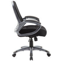 Boss B6756-BK Black Mesh High Back Ribbed Chair