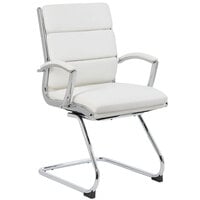Boss B9479-WT White CaressoftPlus Executive Guest Chair