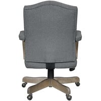 Boss B906DW-MG Medium Gray Linen Executive Chair with Driftwood Frame