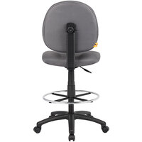Boss B1690-GY Gray Fabric Drafting Stool with Footring