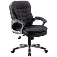 Boss B9336 Black Mid Back Executive Pillow Top Chair