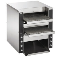 Vollrath CVT4-220DUAL JT4HC Dual Conveyor Toaster with 1 1/2 inch-3 inch and 1 1/2 inch Openings - 220V, 4950W