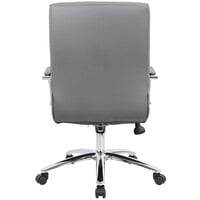 Boss B696CRB-GY Modern Executive Gray Ribbed CaressoftPlus Conference Chair