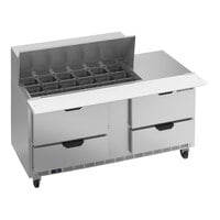 Beverage-Air SPED60HC-18M-4 60" 4 Drawer Mega Top Refrigerated Sandwich Prep Table