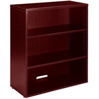 Boss N153-M Mahogany Laminate 3-Shelf Hutch / Bookcase - 31" x 14" x 36"