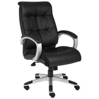 Boss B8771S-BK Black Double Plush High Back Executive Chair