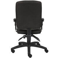 Boss B3036-BK Black Fabric Multi-Function Task Chair with Adjustable Arms