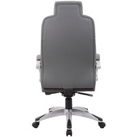 Boss B8871-GY Gray Hinged Arm Executive Chair with Synchro-Tilt