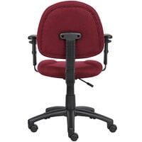 Boss B316-BY Burgundy Tweed Perfect Posture Deluxe Office Task Chair with Adjustable Arms
