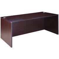 Boss N102-MOC Mocha Laminate Desk Shell - 66 inch x 30 inch x 29 inch