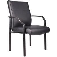 Boss B689 Black LeatherPlus Guest Chair