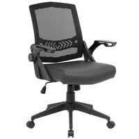 Boss B6223-BK Black Flip Arm Mesh Task Chair