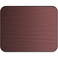 Lancaster Table & Seating 24 inch x 30 inch Laminated Rectangular Table Top Reversible Cherry / Black