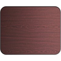 Lancaster Table & Seating 24" x 30" Laminated Rectangular Table Top Reversible Cherry / Black