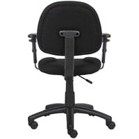 Boss B316-BK Black Tweed Perfect Posture Deluxe Office Task Chair with Adjustable Arms