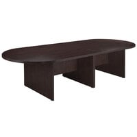 Boss N137-MOC Mocha Laminate 120 inch x 49 inch Oval Conference Table