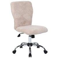 Boss B220-FCRM Cream Fur Modern Tiffany Office Chair