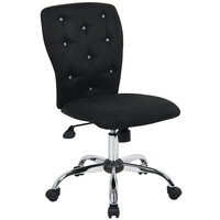 Boss B220-BK Black Microfiber Modern Tiffany Office Chair