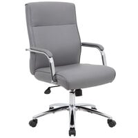 Boss B696C-GY Modern Executive Gray CaressoftPlus Conference Chair