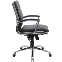Boss B9476-BK Black CaressoftPlus Executive Mid-Back Chair
