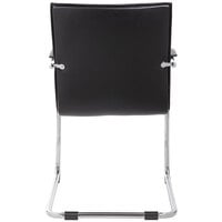Boss B9536-BK-2 Black Vinyl Ribbed Side Chair with Chrome Frame - 2/Pack