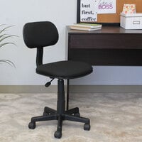 Boss B205-BK Black Fabric Steno Chair