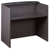 Boss N168-DW Driftwood Laminate Reception Desk Shell - 48 inch x 26 inch x 41 1/2 inch