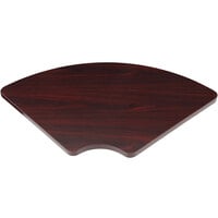 Boss N6CT-M 36 inch x 19 1/2 inch Mahogany Laminate Ganging Corner Table Top for B629M Chairs