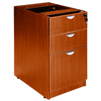 Boss N166-C Cherry Laminate Deluxe Pedestal Letter File Cabinet with 2 Box Drawers and 1 File Drawer - 16 inch x 22 inch x 28 1/2 inch