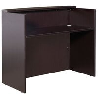 Boss N168-MOC Mocha Laminate Reception Desk Shell - 48 inch x 26 inch x 41 1/2 inch