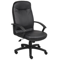 Boss B8401 Black LeatherPlus High Back Chair