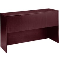 Boss N140-M Mahogany Laminate Four Door Desk Hutch - 66" x 15" x 36"