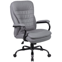 Boss B991-GY Gray CaressoftPlus Heavy Duty Double Plush Chair
