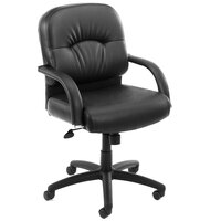 Boss B7406 Black Caressoft Mid Back Chair