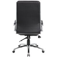 Boss B9471-BK Black CaressoftPlus Executive Chair with Metal Chrome Finish