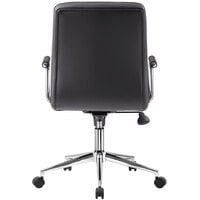 Boss B331-BK Black Modern Office Chair with Chrome Arms