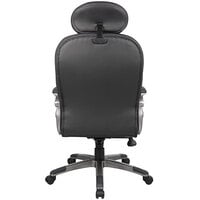 Boss B7101 Black Pillow Top Executive Chair with Headrest