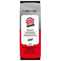 3M 36397 Scotch-Brite™ 9 inch x 12 inch Stainless Steel Hood Degreaser Wipes with Scotchgard™ Protector - 30/Pack
