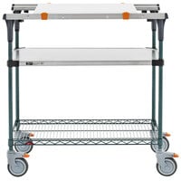 Metro MS1836-FSNK-PK1 PrepMate MultiStation with Cutting Board and Stainless Steel and MetroSeal 3 Wire Shelving - 38 inch x 19 3/8 inch x 39 1/8 inch