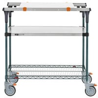 Metro MS1830-FSNK-PK1 PrepMate MultiStation with Cutting Board and Stainless Steel and MetroSeal 3 Wire Shelving - 32 inch x 19 3/8 inch x 39 1/8 inch